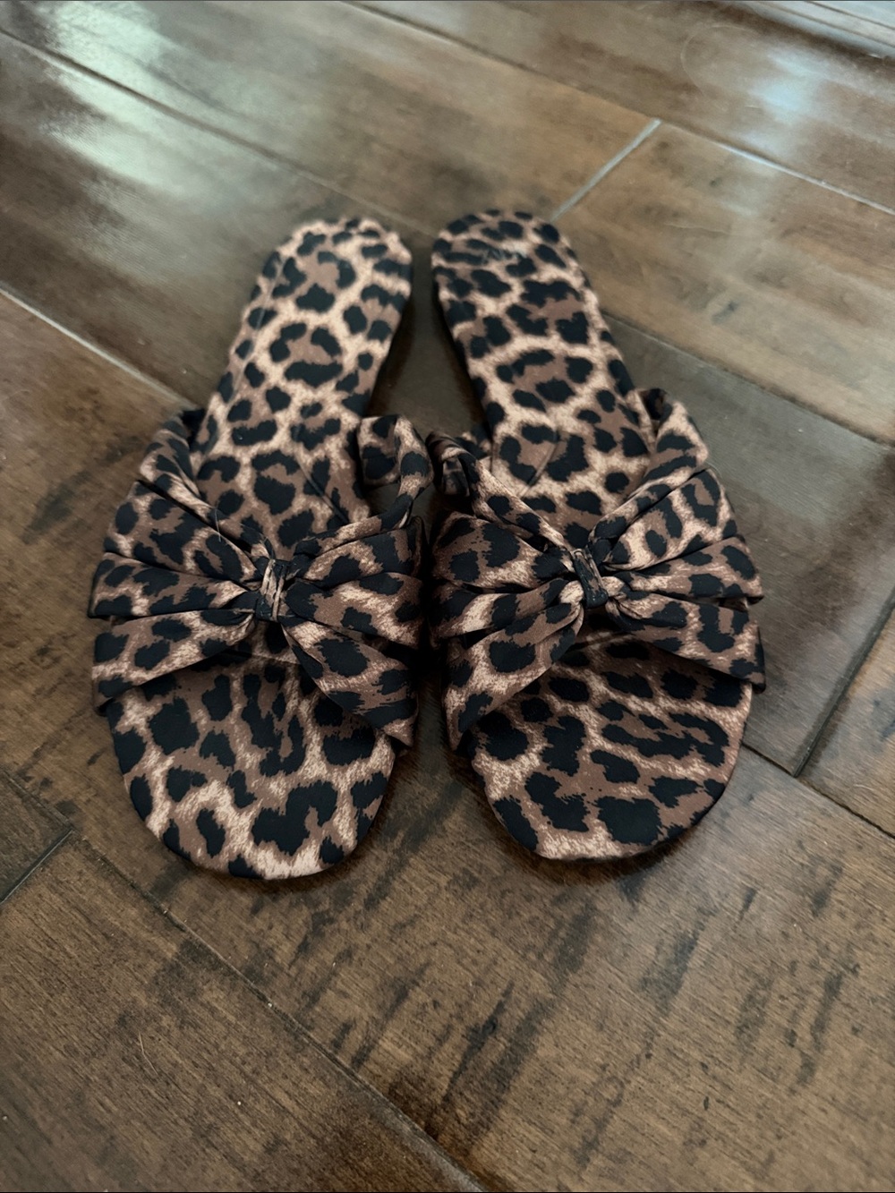 Zara Leopard Slide Sandals
